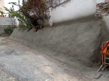 Proyección de hormigón en pendientes